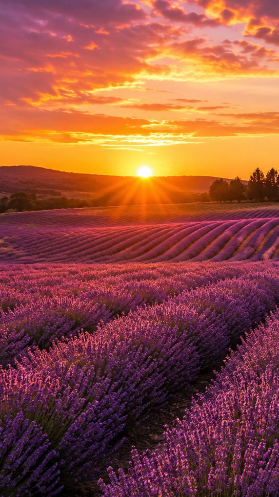 Lavender at Sunset